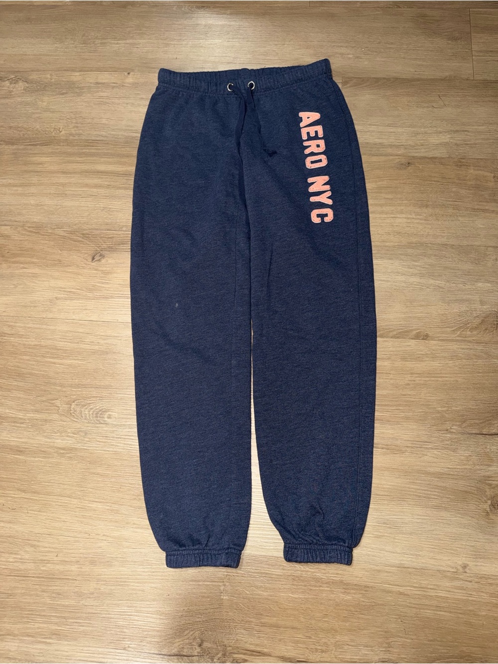 Aeropostale Blue Fleece Sweatpants with pink Logo Tag